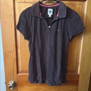 #32 - Old Navy Brown Polo with Pink Trim